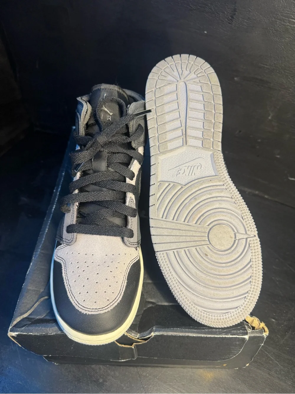 Nike Mid Sneakers in Gray and Black